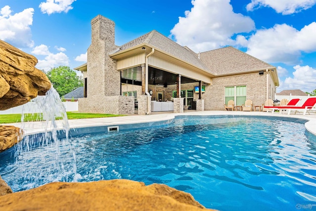 20009 Capitol Hill Dr, Tanner, AL 35671 - view of pool featuring a patio area and area for grilling
