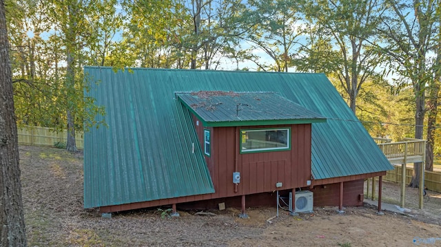 view of outdoor structure featuring ac unit