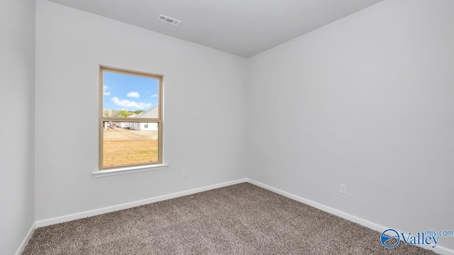 spare room featuring carpet