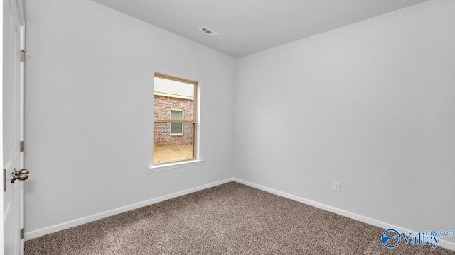 view of carpeted empty room