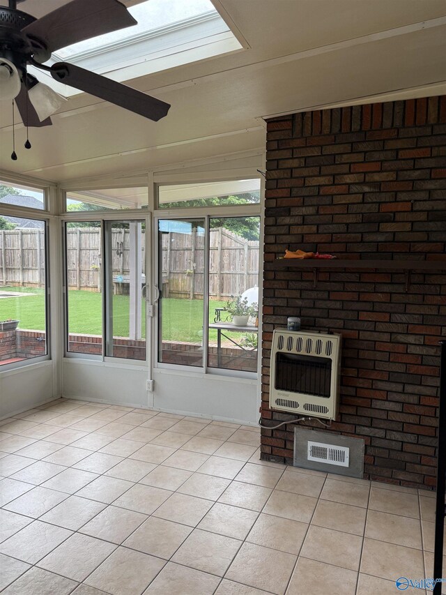 103 Katelyn Dr, Meridianville, AL 35759 - unfurnished sunroom featuring heating unit and a ceiling fan