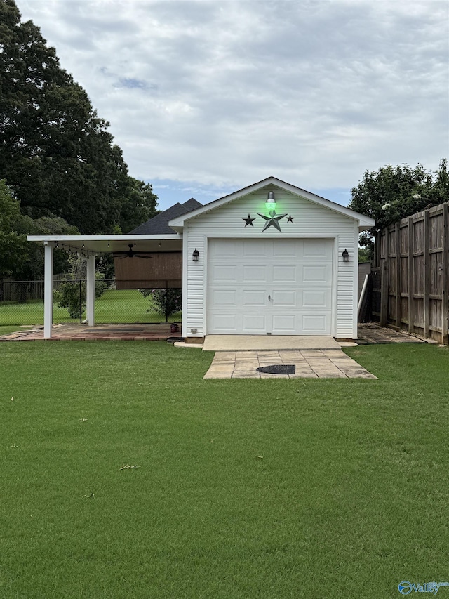 103 Katelyn Dr, Meridianville, AL 35759 - garage with ceiling fan