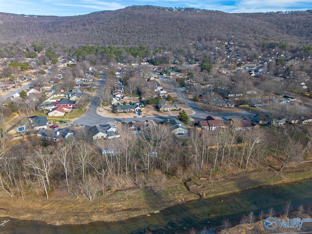 bird's eye view with a residential view and a mountain view