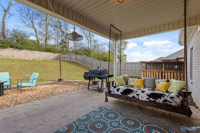 view of patio / terrace featuring grilling area