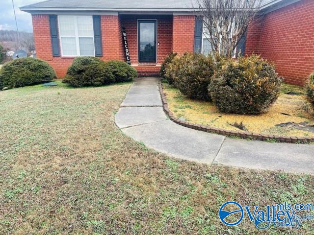 view of front facade featuring a front yard