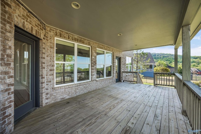 view of wooden terrace