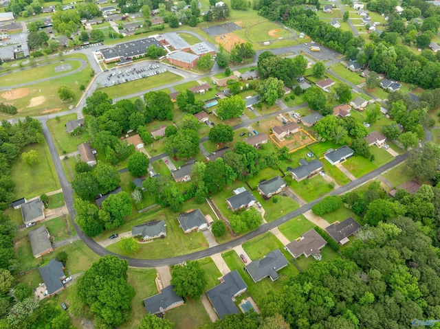 aerial view with a residential view
