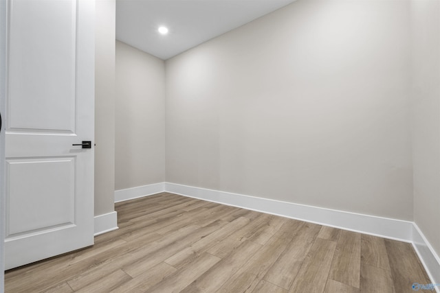 empty room featuring light wood-type flooring