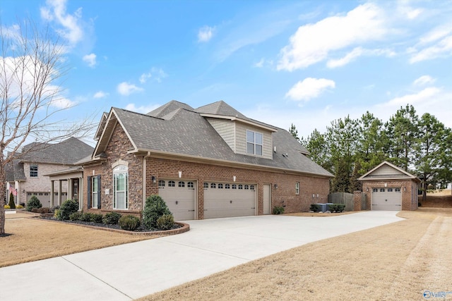 front of property featuring a garage and a front yard