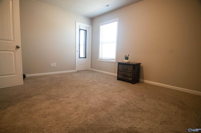 view of carpeted empty room