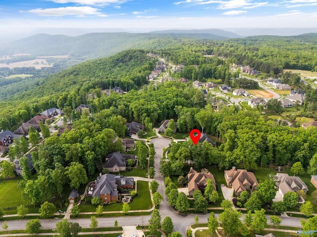 39 Verdant Cir, Huntsville, AL 35803 - aerial view of residential area with a forest and a mountainous background