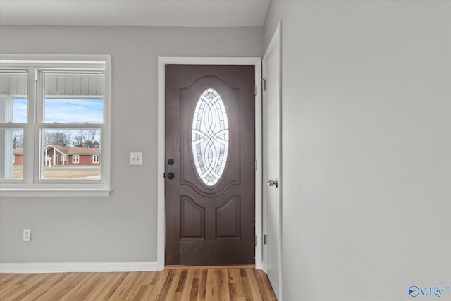 entryway featuring light wood-type flooring