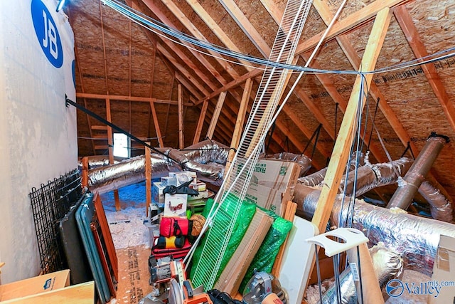 view of attic