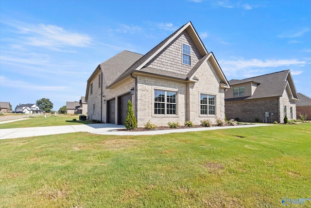 view of front of home with a front yard