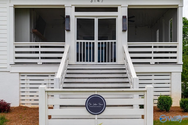 view of doorway to property