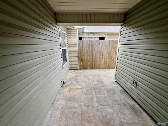 view of patio with fence