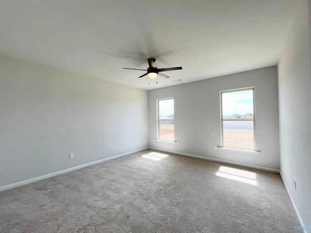 120 Parvin Way Dr, Hazel Green, AL 35750 - spare room featuring baseboards, carpet floors, ceiling fan, and visible vents
