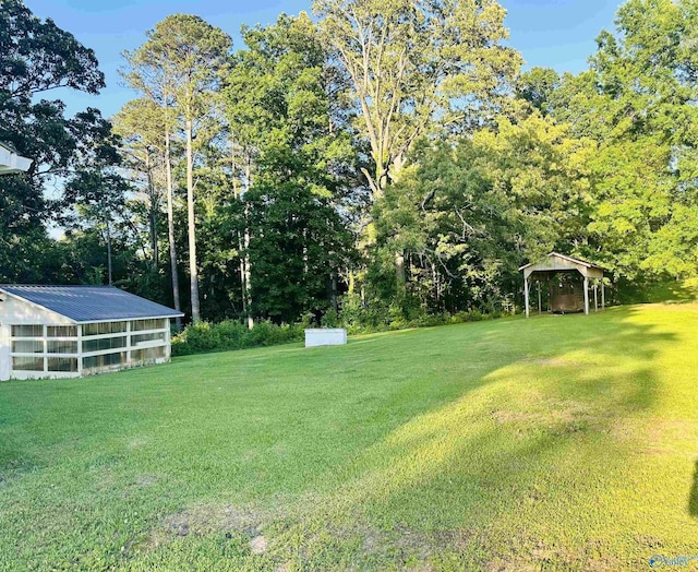 2010 Youngs Chapel Rd, Piedmont, AL 36272 - view of grassy yard featuring an outbuilding