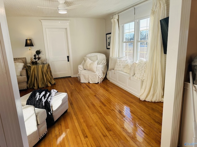 2010 Youngs Chapel Rd, Piedmont, AL 36272 - sitting room featuring hardwood / wood-style flooring and a ceiling fan