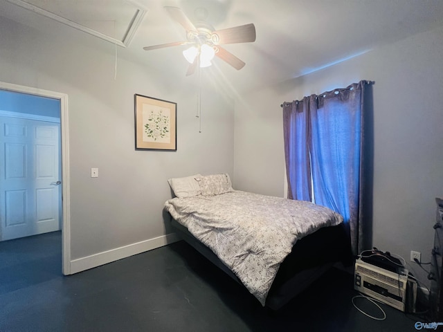 450 County Road 803, Centre, AL 35960 - bedroom featuring attic access, baseboards, and ceiling fan