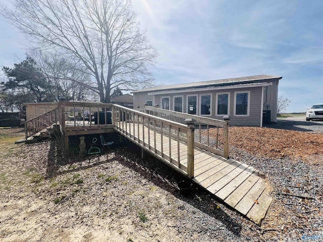 450 County Road 803, Centre, AL 35960 - rear view of property with a wooden deck and metal roof