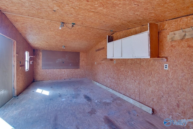 interior space featuring lofted ceiling