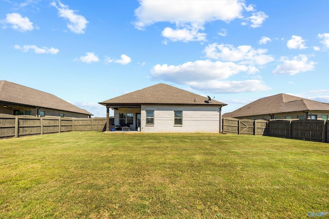 22584 Big Oak Dr, Athens, AL 35613 - rear view of property featuring a fenced backyard and a yard