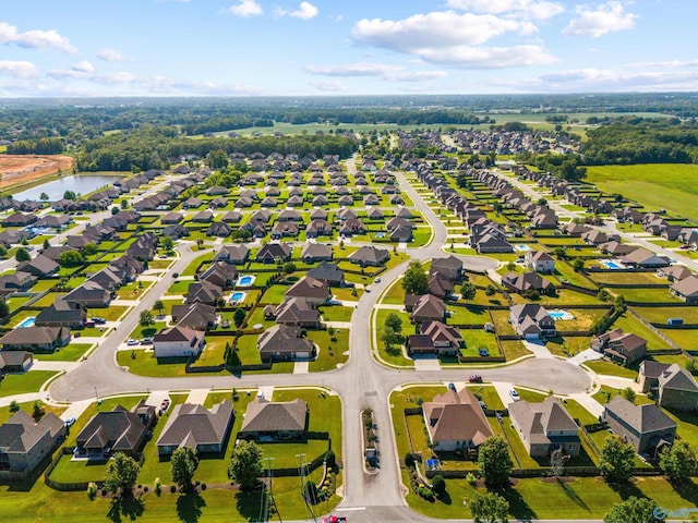 22584 Big Oak Dr, Athens, AL 35613 - drone / aerial view with a residential view and a water view