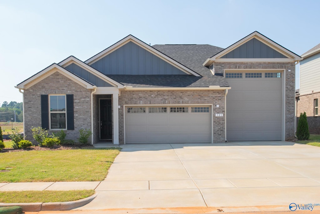 craftsman inspired home featuring a garage