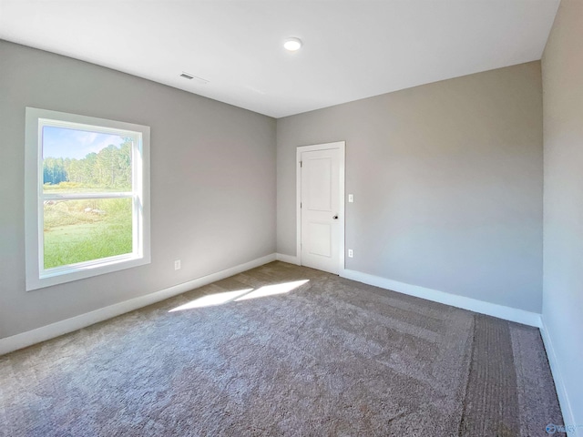 spare room featuring carpet flooring