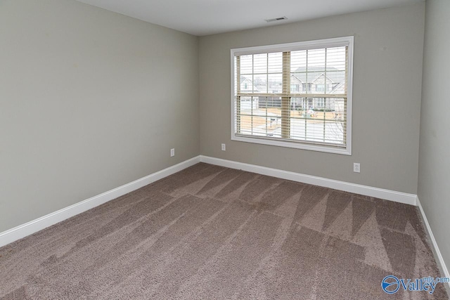 spare room featuring carpet flooring