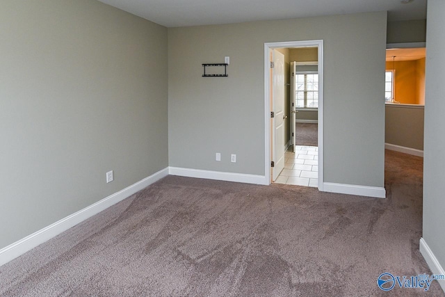 view of carpeted empty room