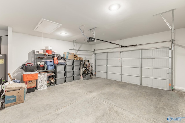 garage featuring a garage door opener