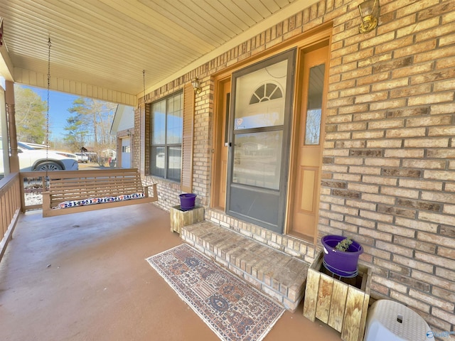 exterior space with covered porch