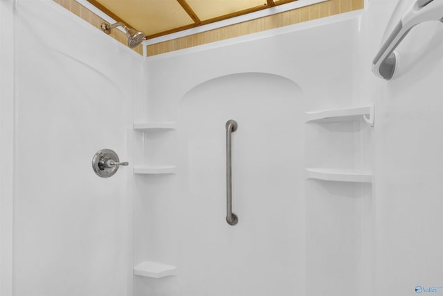 bathroom featuring walk in shower
