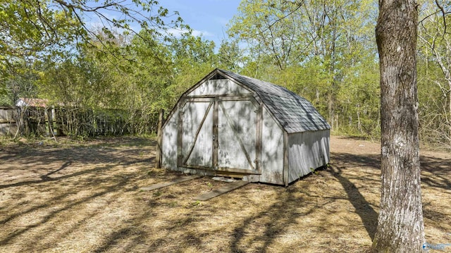 view of shed