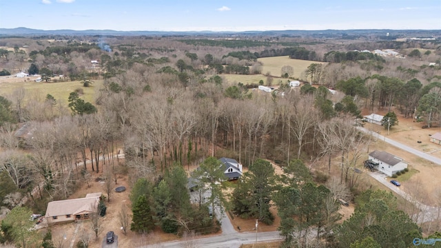 drone / aerial view with a rural view