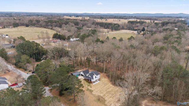 drone / aerial view featuring a rural view