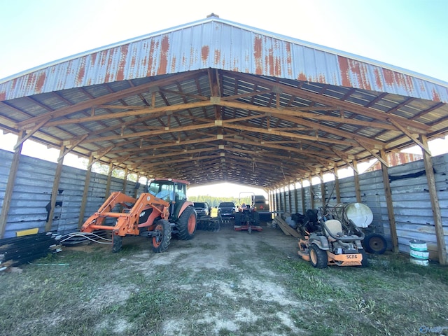 view of parking / parking lot