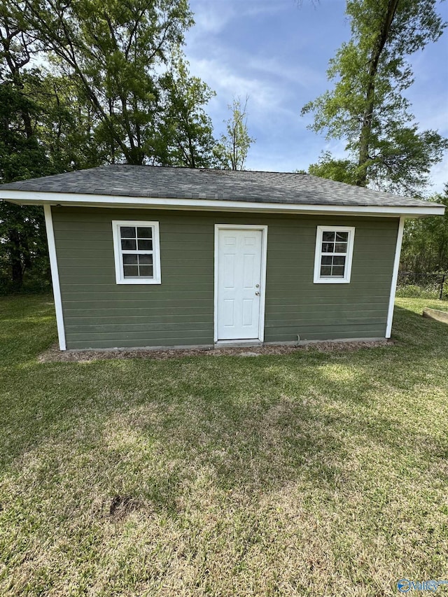 view of outbuilding