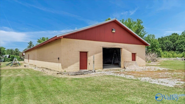exterior space with an outdoor structure