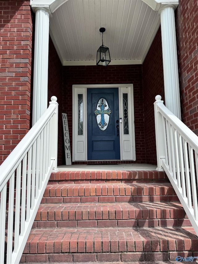 2032 Red Oak Ln NE, Arab, AL 35016 - entrance to property with brick siding and covered porch