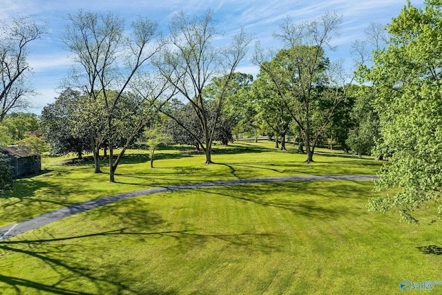 surrounding community with a yard