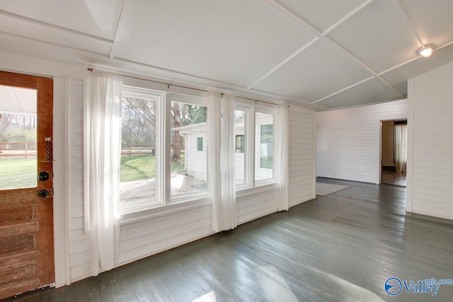 doorway to outside featuring dark hardwood / wood-style flooring