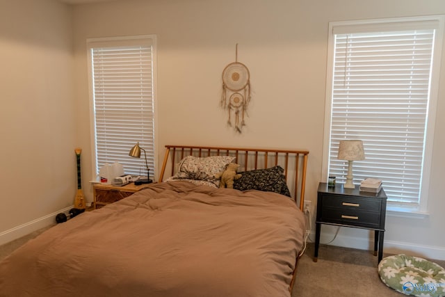 view of carpeted bedroom