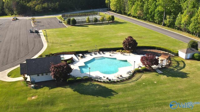 birds eye view of property