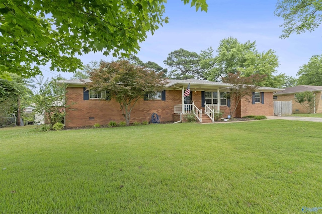 302 Cherry St NW, Hartselle, AL 35640 - single story home featuring a front yard, brick siding, and crawl space