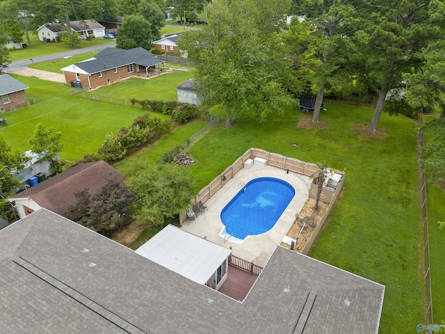 302 Cherry St NW, Hartselle, AL 35640 - bird's eye view of a pool