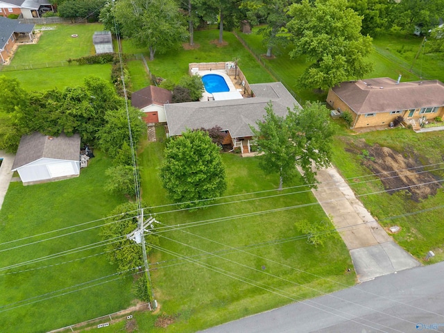 302 Cherry St NW, Hartselle, AL 35640 - aerial view of property and surrounding area featuring a pool area