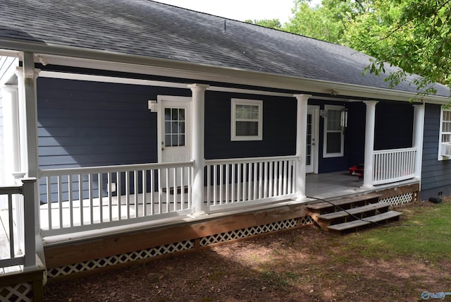 exterior space featuring a porch